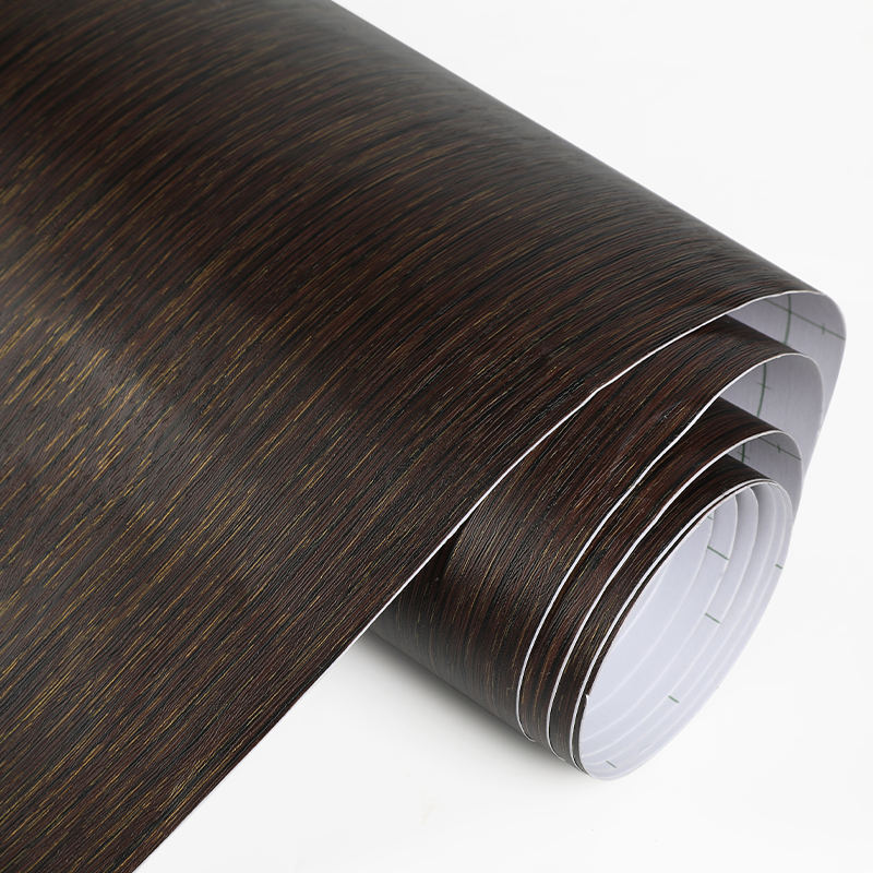 Película de PVC de grano de madera de alto brillo